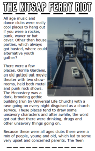 Cover of "The Kitsap Ferry Riot" zine