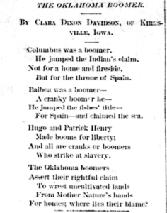 Article from the "Oklahoma War-Chief"
